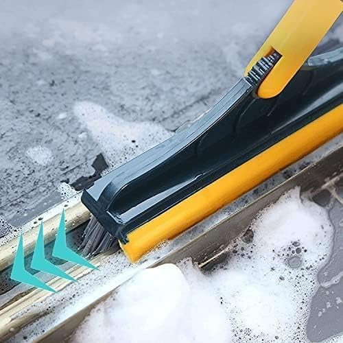 2-in-1 Floor Scrubber Brush with Squeegee