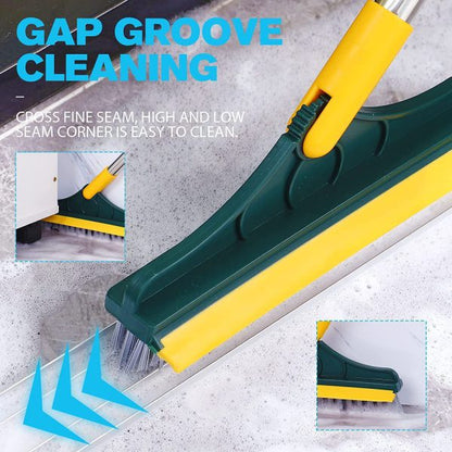 2-in-1 Floor Scrubber Brush with Squeegee