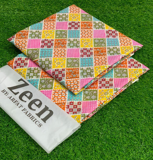 Zeen 2PC Digital Printed Lawn Collection 2025
