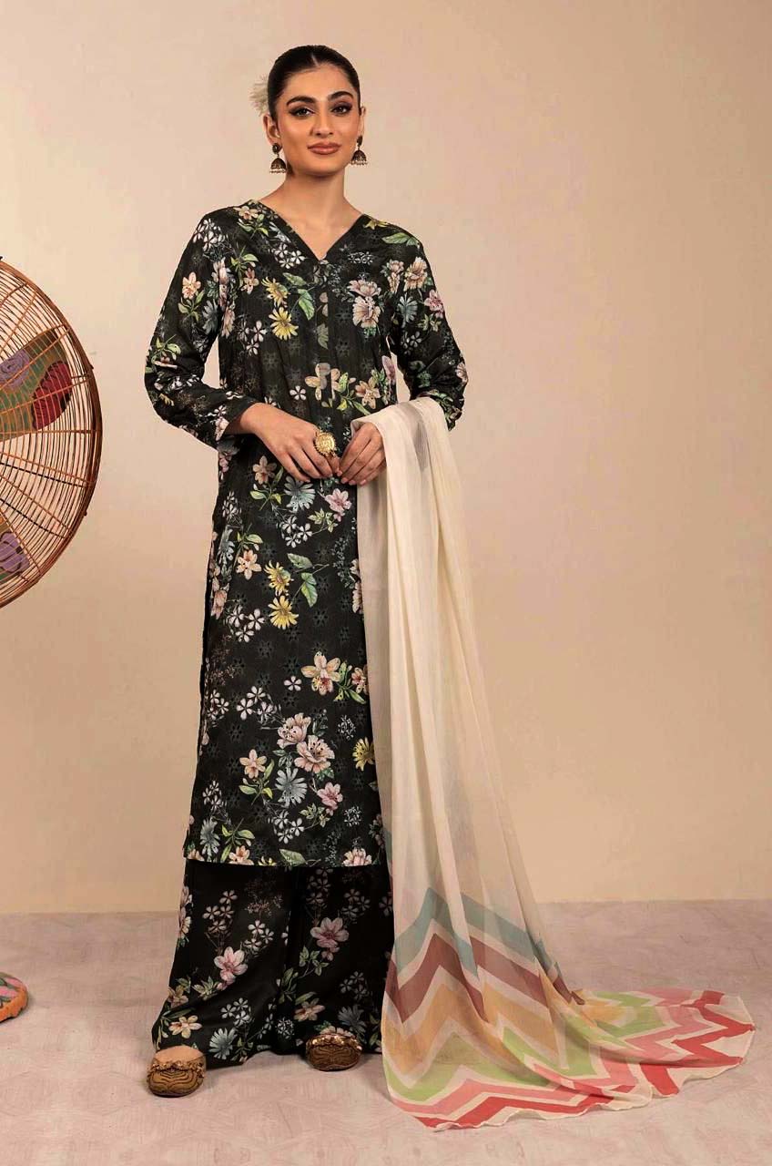 Adan Libas 3PC Printed Lawn Suit | 2025 Premium Collection with Bareeze Stamp