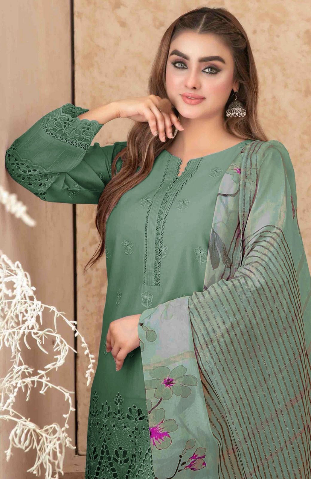 Chikankari Lawn 3PC | Boring Work | 2025