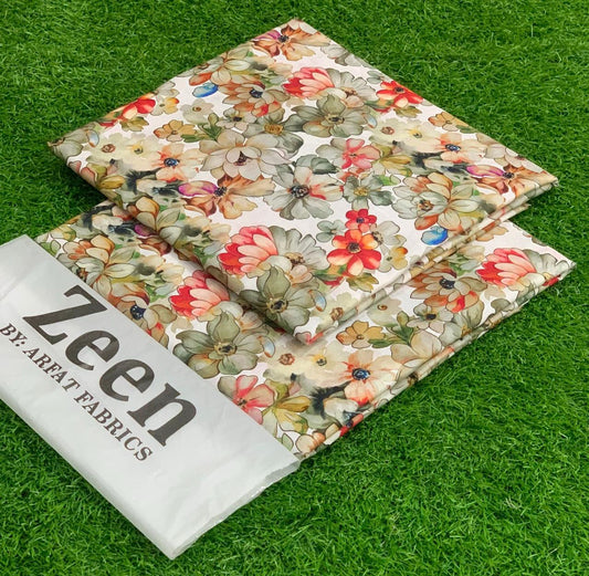 Zeen 2PC Digital Printed Lawn Collection 2025