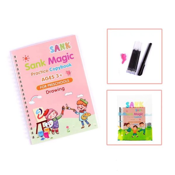 Sank Magic Tracing Book Set – 4 Books & Magic Pen with 5 Refills