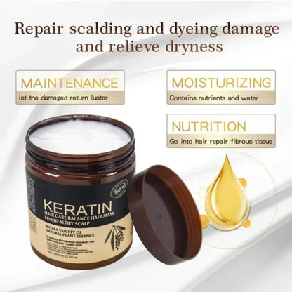 Keratin Hair Mask for Deep Repair, Silky Texture & Long-Lasting Shine