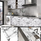 Self-Adhesive Marble Sticker — Oil & Heat Resistant for Kitchen, Wall, Cupboard (2Ftx6.5Ft)